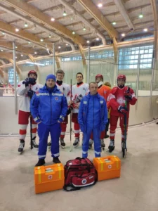 Дежурство скорой помощи на кубке Москвы по хоккею МХЛ
